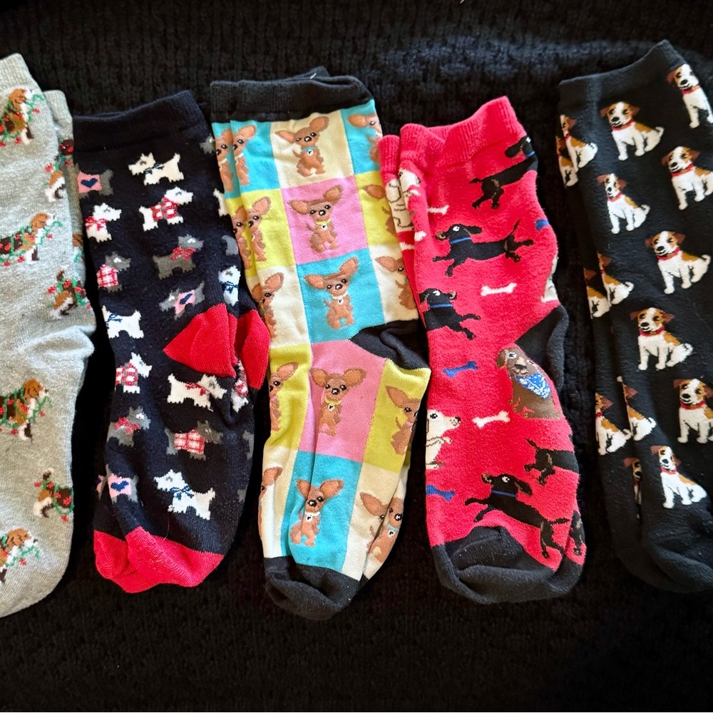Colorful Patterned Women's Socks Set - Picture 2 of 3